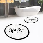 Viyana Home Dijital Baskılı Kaymaz Yıkanabilir Yuvarlak Ikili Banyo Paspas Klozet Takımı, V-Y-Klozet-10-Beyaz, - Renkli