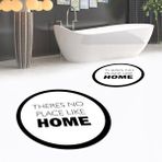 Viyana Home Dijital Baskılı Kaymaz Yıkanabilir Yuvarlak Ikili Banyo Paspas Klozet Takımı, V-Y-Klozet-13-Beyaz, - Renkli