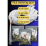 viyolmarketim Balkon Filesi Montaj Seti Aparatı Piton Vida Kanca Dübel ve Plastik Kelepçe Halat Ip - 1 Adet - 20 Metre Halat İp