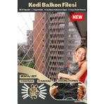 viyolmarketim Beyaz Balkon Filesi 3x10 M – Kedi Koruma Ve Kuş Önleme Güvenlik Filesi - Kanca Ve Dübel Dahil