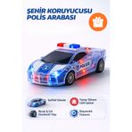 viyolmarketim Işıklı & Sesli Polis Oyuncak Araba – Sürtmeli Model, 3+ Yaş