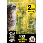 viyolmarketim Kedi Pencere Filesi 2x1 Metre – Kalın 2mm İplikli, 4cm Göz Aralıklı Kedi Güvenlik Filesi