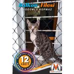 viyolmarketim Siyah Kedi Balkon Filesi 3x7m Kuş Balkon Filesi, Kedi Güvenlik Filesi, Kanca Dübel Dahil