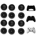 VizGiz 12 Paket Evrensel Kelebek Tutacağı PS4 Parmak Kavrama Analog Çubuk Kapakları Joystick Kumanda Kapağı Silikon Hassas Kauçuk PS4 Xbox ONE Xbox 360 PS3 PS2 Pro Slim Lite Dualshock WII U Siyah