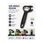 Vizka Çok Amaçlı Kapak Açacağı , Meşrubat Açacağı , Kavanoz Kapağı Açacağı - Siyah