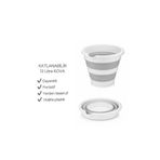ViZKA Katlanabilir Silikon Bebek Yıkama Su Kovası , Akordiyon Katlanır Kova 12litre 1.kalite
