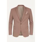 Vizon Erkek Blazer Ceket – Esnek Comfort Kumaş, İtalyan Kesim, Tek Düğmeli Slim Fit Şık Model