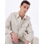 Vizon Erkek Regular Fit Kareli %100 Keten Ceket FC5SM-CKT 2561 - XL
