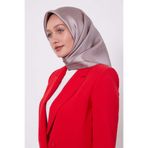 Vizon Petek Desen Monogram İpek Eşarp