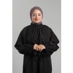 Vizon Pratik Hazır Geçmeli Tesettür Eşarp Sandy Arkadan Çıtçıtlı Piliseli Hijab 2406 10