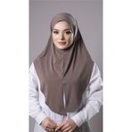 Vizon Pratik Hazır Geçmeli Tesettür Eşarp Sandy Kumaş Yırtmaçlı Düz Hijab 2310_10