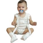 Vizor Pavlik Bandajı Çocuk Için Hasta Kullanımına Uygun Kaliteli Kumaş Malzeme / M Beden CODE-1007 - Beyaz