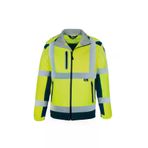 Vizwell Softshell Reflektörlü İş Montu Su Geçirmez Ceket Sarı VWJK177
