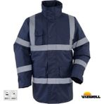 Vizwell VWJK01/N 300D Oxford Lacivert Reflektörlü İçi Kapitoneli Parka Mont