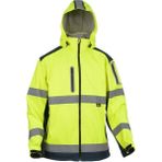 Vizwell WJK177 Softshell Reflektörlü Mont (Sarı) - Renkli