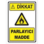 Vizyon Trafik Parlayıcı Madde Levhası - Galvaniz Saç 0,4 mm - 35 x 50 cm