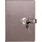 Vj Hush Hush Kilitli Metalik Defter Kutulu 80 Gram 160 Yaprak Çizgili Platinum