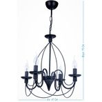 VK HOME AYDINLATMA Hümayun 4 Lü Avize (SİYAH)