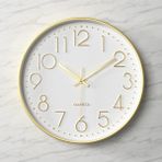 Vkkstore Salon Duvar Saati Basit Hafif Lüks Beyaz 12 Inç (Yurt Dışından)