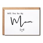 VKNDesigns Will You Be My Mom Card - Baba Doğum Günü Kartı - Anne Teklif Kartı - Anne İçin Hediye Kartı - Anne İçin Mutlu Doğum Günü Kartı - Anne Kartı