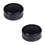 VKO E-Mount Gövde Kapağı Arka Lens Kapağı Sony A6000 A6100 A6300 A6400 A6500 A6600 A5100 A1 A7C A7 III II A7R IV III II A7S III II A9 NEX-6 için Yedek ALCB1EM ALCR1EM (2 Yerine Geçer Paket)