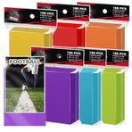VKshop Ticaret Kartı Kılıfları, Beyzbol Kartları için Üstten Yükleyici Kart Koruması, Yugioh, Futbol, Sihir, Spor Kartları için Uygun Mat Kart Kılıfları (6 Çok Renkli, 61 * 99 mm)