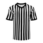 VKT Erkek Hakem Gömleği Siyah ve Beyaz Çizgili Hakem Forması Ref Basketbol Futbol Cadılar Bayramı için Üniforma M