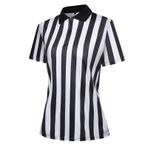 VKT Hakem Gömlek Kadın Ref Jersey Siyah Beyaz Çizgili Üniforma Basketbol Futbol Futbol Cadılar Bayramı Kostümü için, Fermuar, L