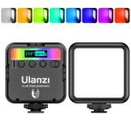 VL49 RGB video ışığı, LED kamera ışığı 3 soğuk ayakkabılı 360° tam renkli taşınabilir fotoğraf aydınlatması, 2000mAh 2500-9000K kısılabilir panel ışığı, destek