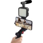 Vlogging Seti Video Kiti Tripod Mikrofon LED Işık Telefon Tutucu Kumandalı Selfie Vlog Tiktok Youtube