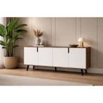 VM VERTEX MOBİLYA Latina Modern Konsol 180 cm Ceviz - Beyaz - 45 x 180 cm