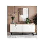 Vm Vertex Mobilya Latina Modern Konsol 180 Cm Ceviz - Beyaz