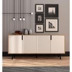 Vm Vertex Mobilya Latina Modern Konsol 180 Cm Safir Meşe - Beyaz