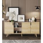 VM VERTEX MOBİLYA Latina Modern Konsol 3 Kapaklı 180 cm Safir Meşe - Safirmeşe