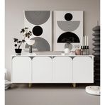 Vm Vertex Mobilya Lazio Bohem Ahşap Ayaklı Modern Konsol 180 Cm Beyaz