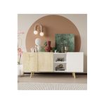 Vm Vertex Mobilya Milano Ahşap Ayaklı Modern Konsol 160 Cm Safir Meşe - Beyaz