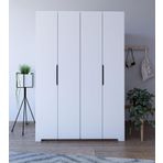 VM VERTEX MOBİLYA Monza 4 Kapılı Beyaz Gardırop Dolap 120 cm