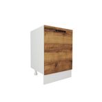 VM VERTEX MOBİLYA Napoli Raflı Dolap Ayaklı Raf Modül Dolap 60 cm - Ceviz - Beyaz