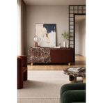 VM VERTEX MOBİLYA Ravenna Modern Konsol 180 cm Mermer Desen - Bordo - 45 X 180 - Kırmızı