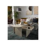 VM VERTEX MOBİLYA TERNİ ÇOK AMAÇLI OVAL ORTA SEHPA BOHEM TRAVERTEN 120 Traverten 50 x 120