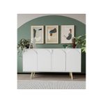 VM VERTEX MOBİLYA Venezia Ahşap Ayaklı Bohem Konsol Beyaz 150 Cm BEYAZ 150 x 45