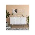 VM VERTEX MOBİLYA Verona 120 Cm Konsol, Kahve Köşesi, Tv Ünitesi, Çok Amaçlı Ahşap Ayaklı Konsol Beyaz Beyaz
