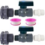 Voaesdk 2'li Paket Yağmur Namlusu Yönlendirici Kiti, 3/4 İnç PVC Bahçe Su Varili Spigot Kiti Bölme Bağlantı Hortumu Musluk Adaptörü ve Su Tankları, Akvaryumlar, Küvetler, Havuzlar, Bahçe Varilleri