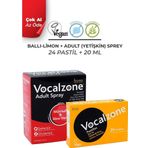 Vocalzone Bal Limon 24 Adet Pastil + Vocalzone Adult 20 ml Sprey