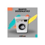 Voce Plastik EVİNHOUSE Çamaşır Makinesi Görünümlü Deterjanlık Taşınabilir Deterjan Saklama Kutusu4 lt Beyaz