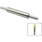 Vocen Rolling Pin Çelik Metal Merdane - Hamur Rulosu Merdane: 25CM - Sap: 2X9CM =T.UZUNLUK:43CM (4490)
