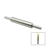 Vocen Rolling Pin Çelik Metal Merdane - Hamur Rulosu Merdane: 25Cm - Sap: 2X9cm =T.uzunluk:43cm