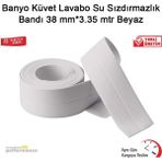 Vodaseal Banyo Küvet Lavabo Su Sızdırmazlık Bandı 38 Mm*3.35 Mtr Beyaz - 50 gr