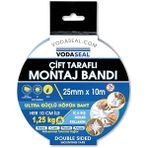 Vodaseal Çift Taraflı Köpük Montaj Bandı Metal,cam,plastik,ahşap Çift Taraflı Bant 25 mm x 10 M