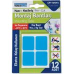 Vodaseal Hazır Kesilmiş 12'li Montaj Bandı, Mavi-Beyaz - Standart
